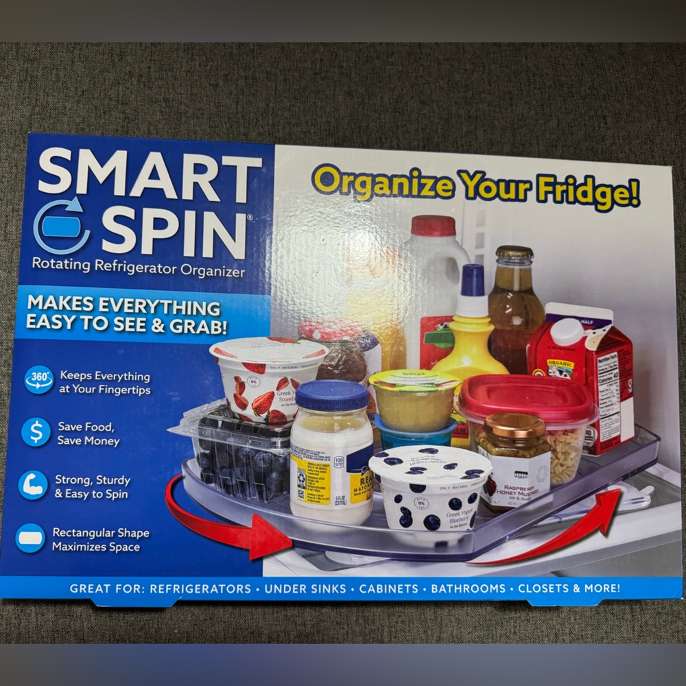 🆕 SMART SPIN - rotating refrigerator organizerr